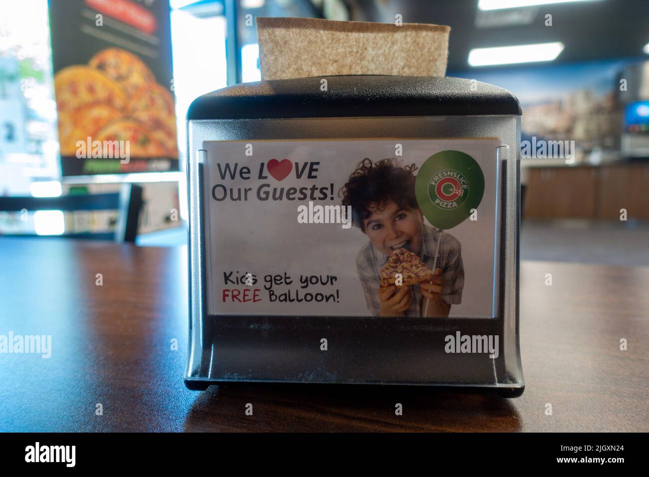 Fresh slice pizza tissue box in Vancouver, BC Canada Stock Photo Alamy