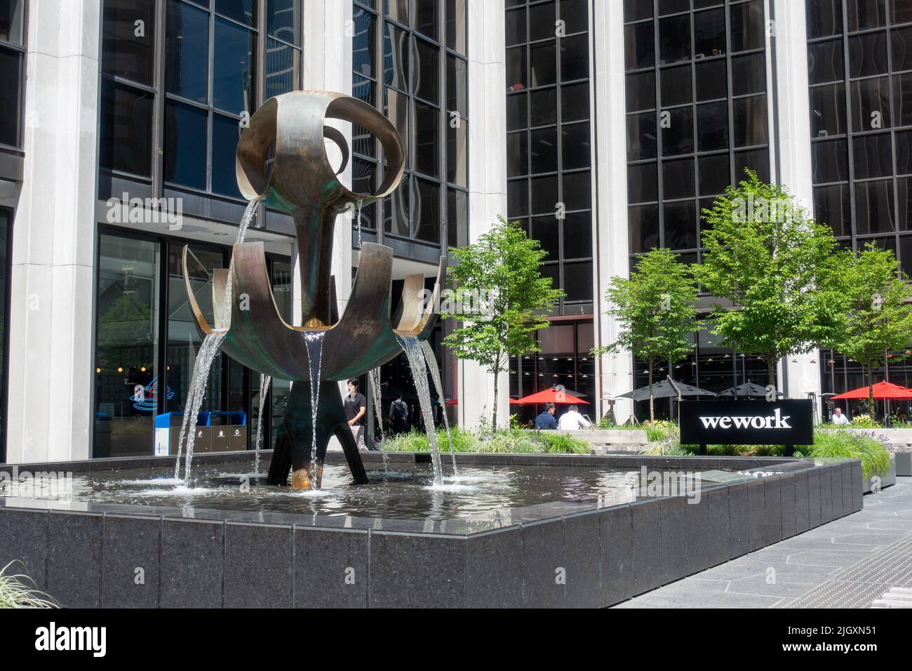 Outdoor waterfountain sculpture in downtown vancouver Stock Photo Alamy