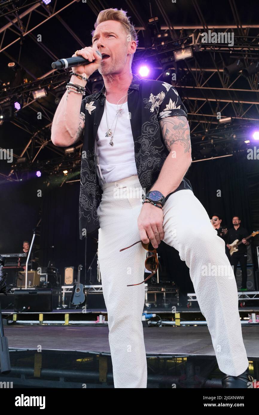 Ronan Keating performing at the Cornbury Festival, Great Tew, Oxford, UK. July 10, 2022 Stock Photo
