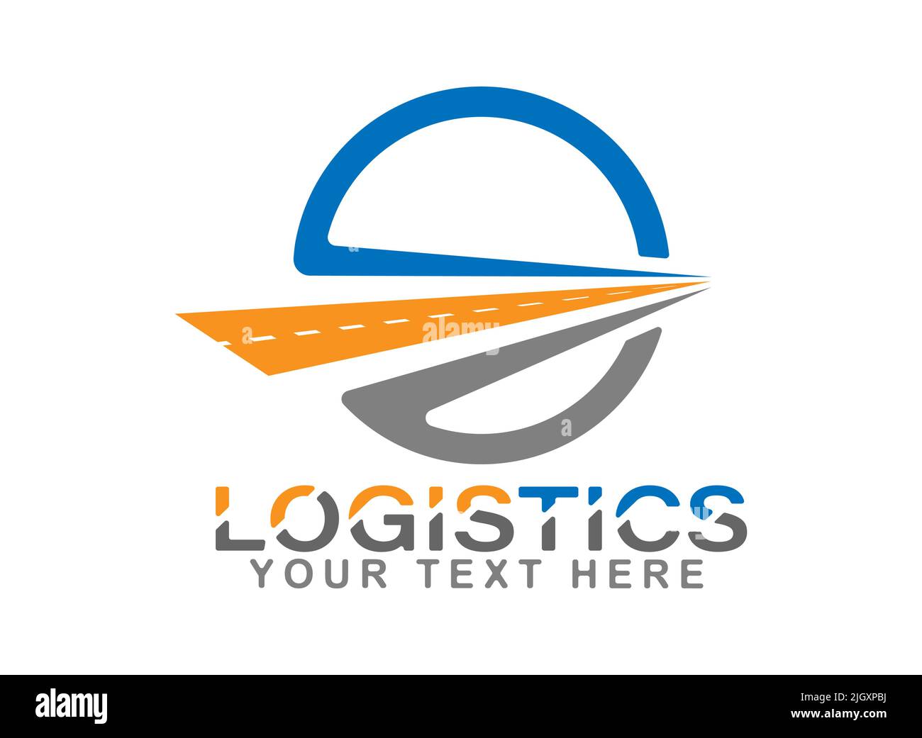 Logistics logo. Vector template for a logo, brand or sticker. Flat