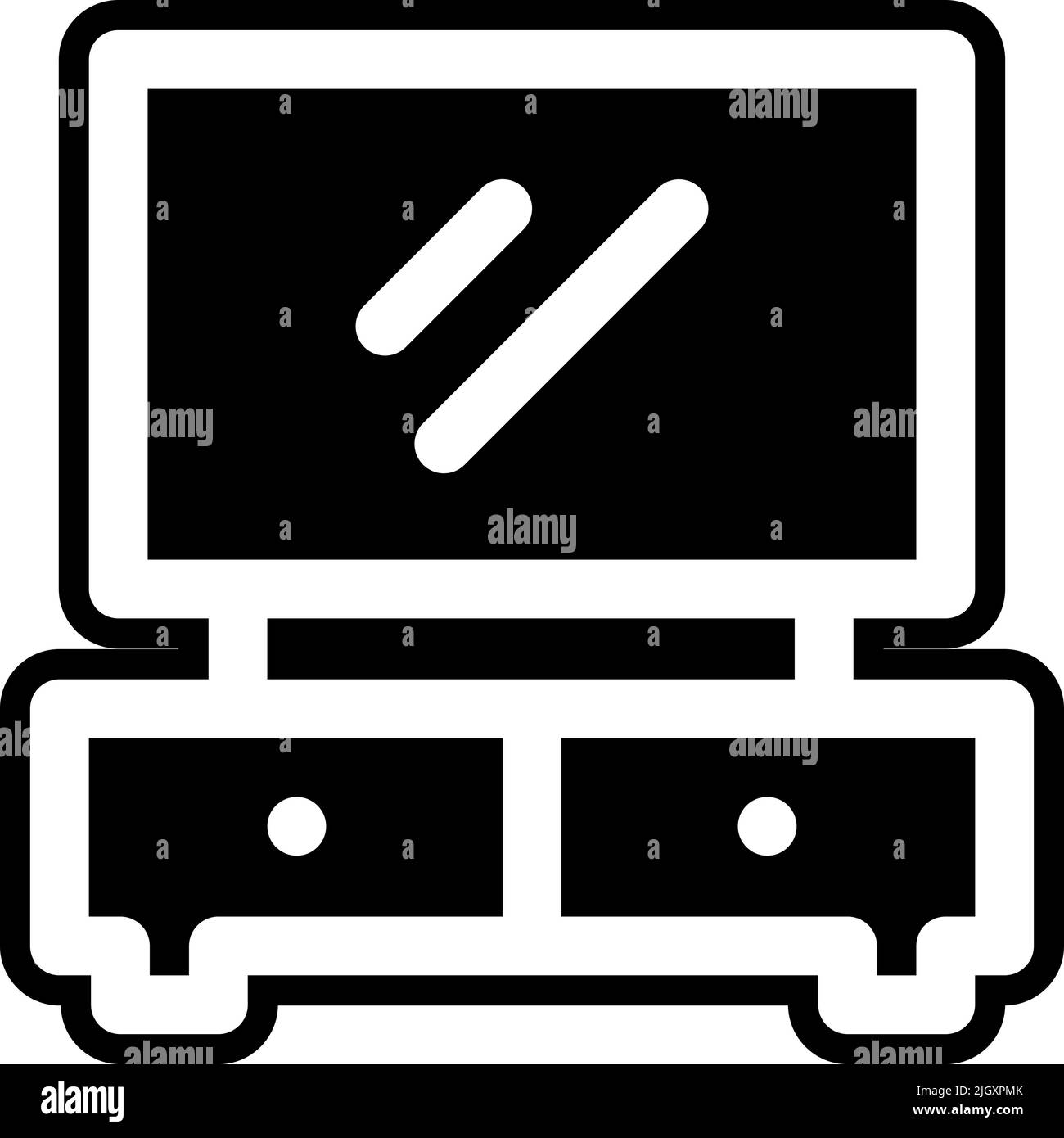 Households television icon . Stock Vector
