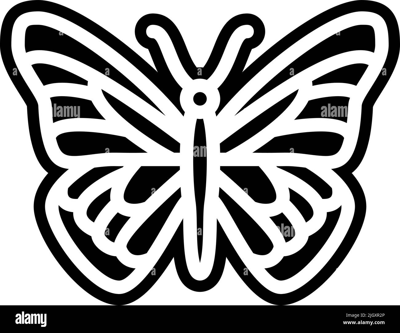 Insects parasites pest control butterfly icon . Stock Vector