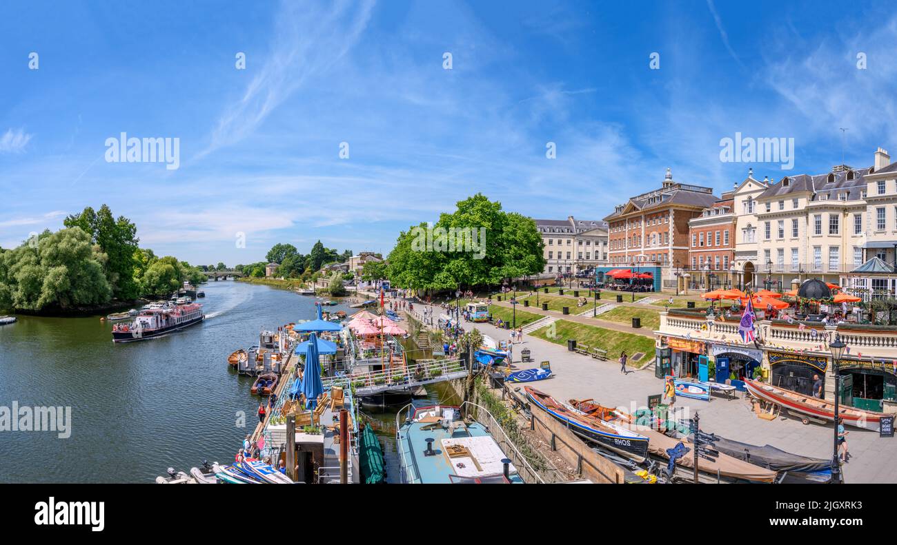 The River Thames from Richmond Bridge, Richmond upon Thames, London, England, UK Stock Photo