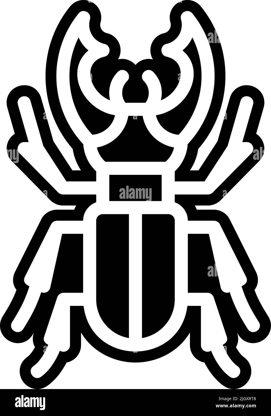 Insects parasites pest control beetle icon . Stock Vector