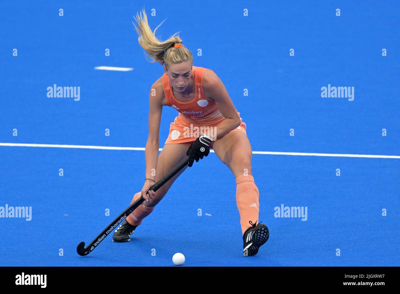 AMSTERDAM -Sanne Koolen of Holland hockey women during the match between  the Netherlands and Belgium at the World Hockey Championships at the  Wagener stadium, on July 12, 2022 in Amsterdam. ANP