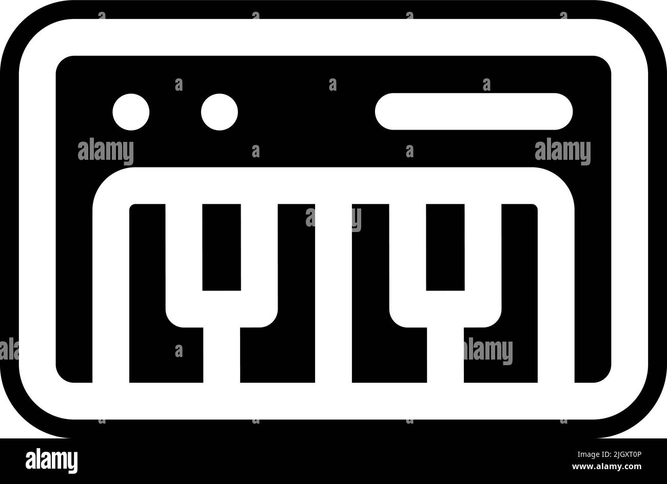 Kindergarten synthesizer icon . Stock Vector