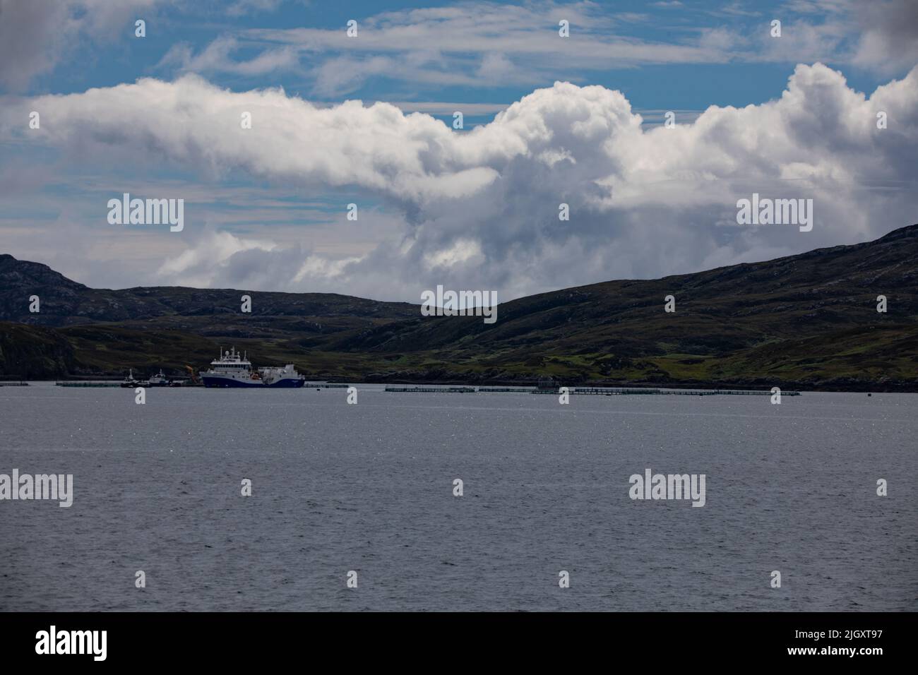 Fish Farm South Uist Stock Photo Alamy