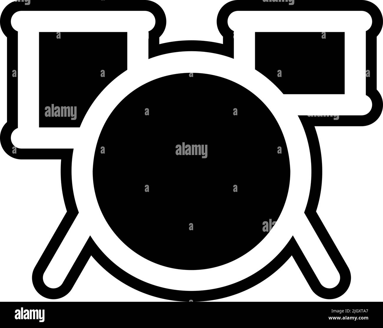 Jazz music drum set icon Stock Vector Image & Art Alamy