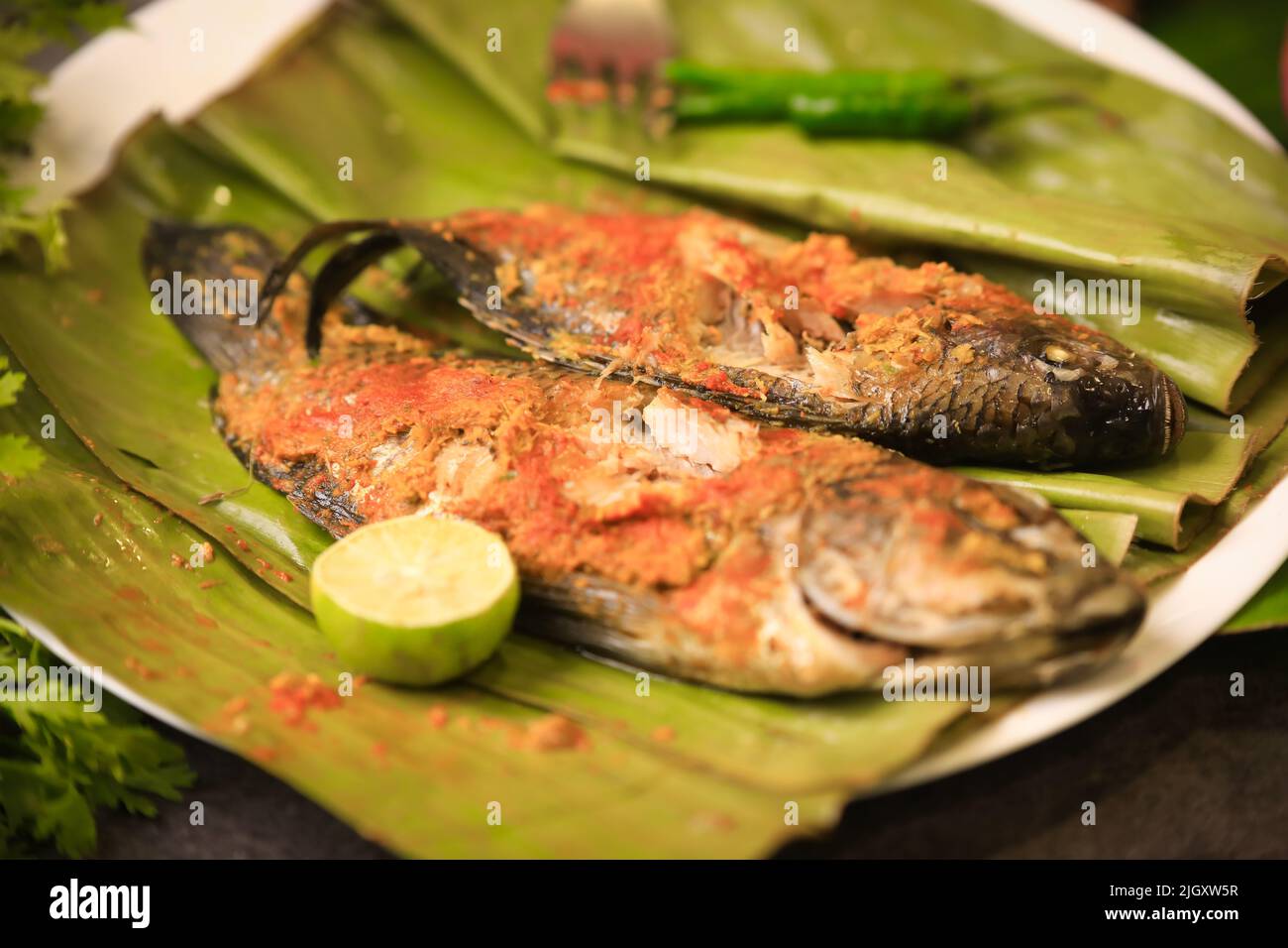 south indian famous steamed fish recipe Stock Photo Alamy