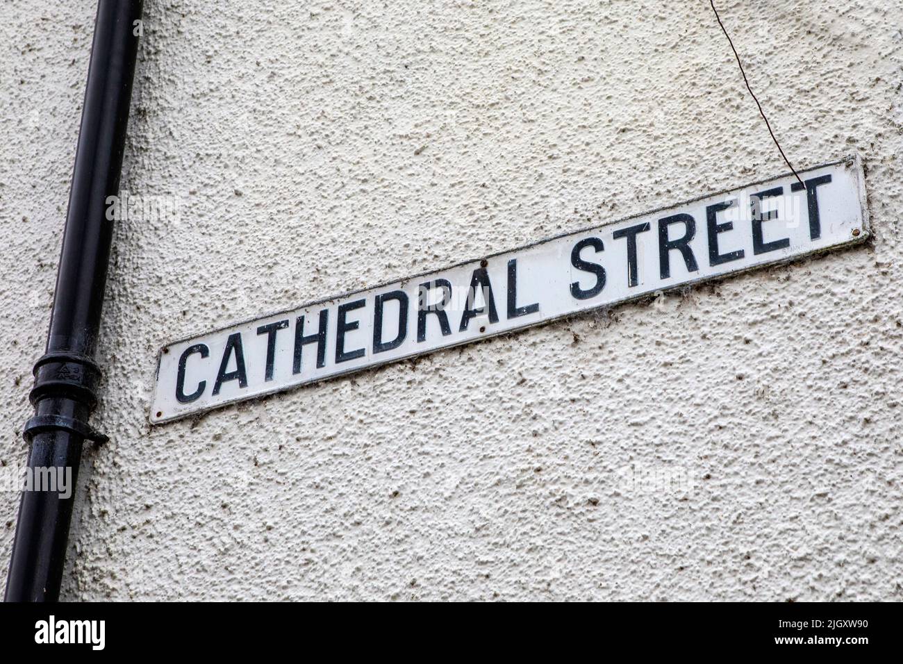 Dunkeld, Scotland - October 11th 2021: A street sign for Cathedral Street in the beautiful town of Dunkeld in Scotland, UK. Stock Photo