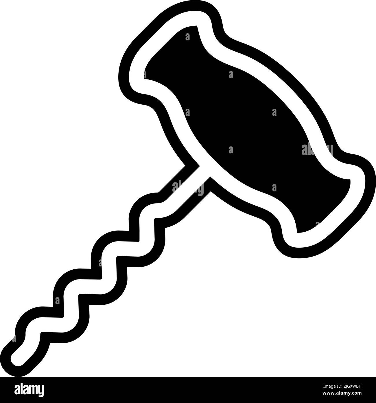 Kitchen utensil corckscrew icon . Stock Vector