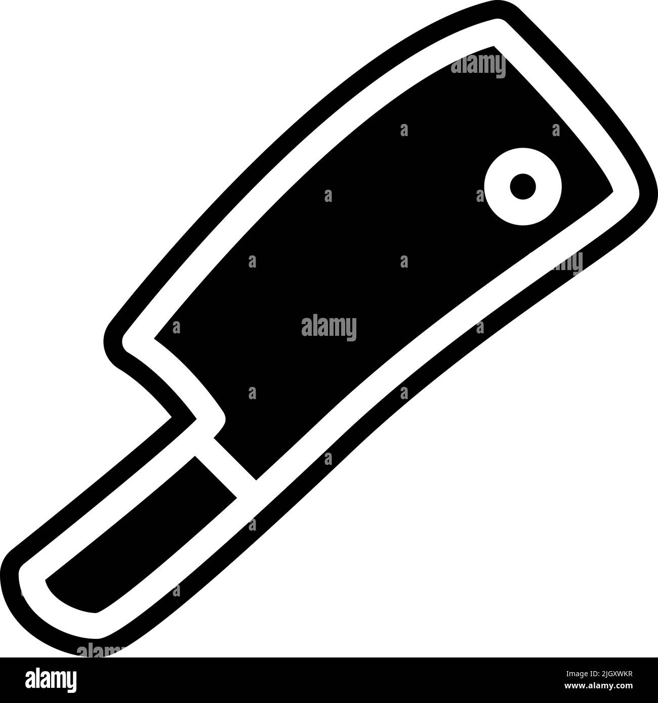 Kitchen utensil cleaver knife icon Stock Vector Image & Art - Alamy