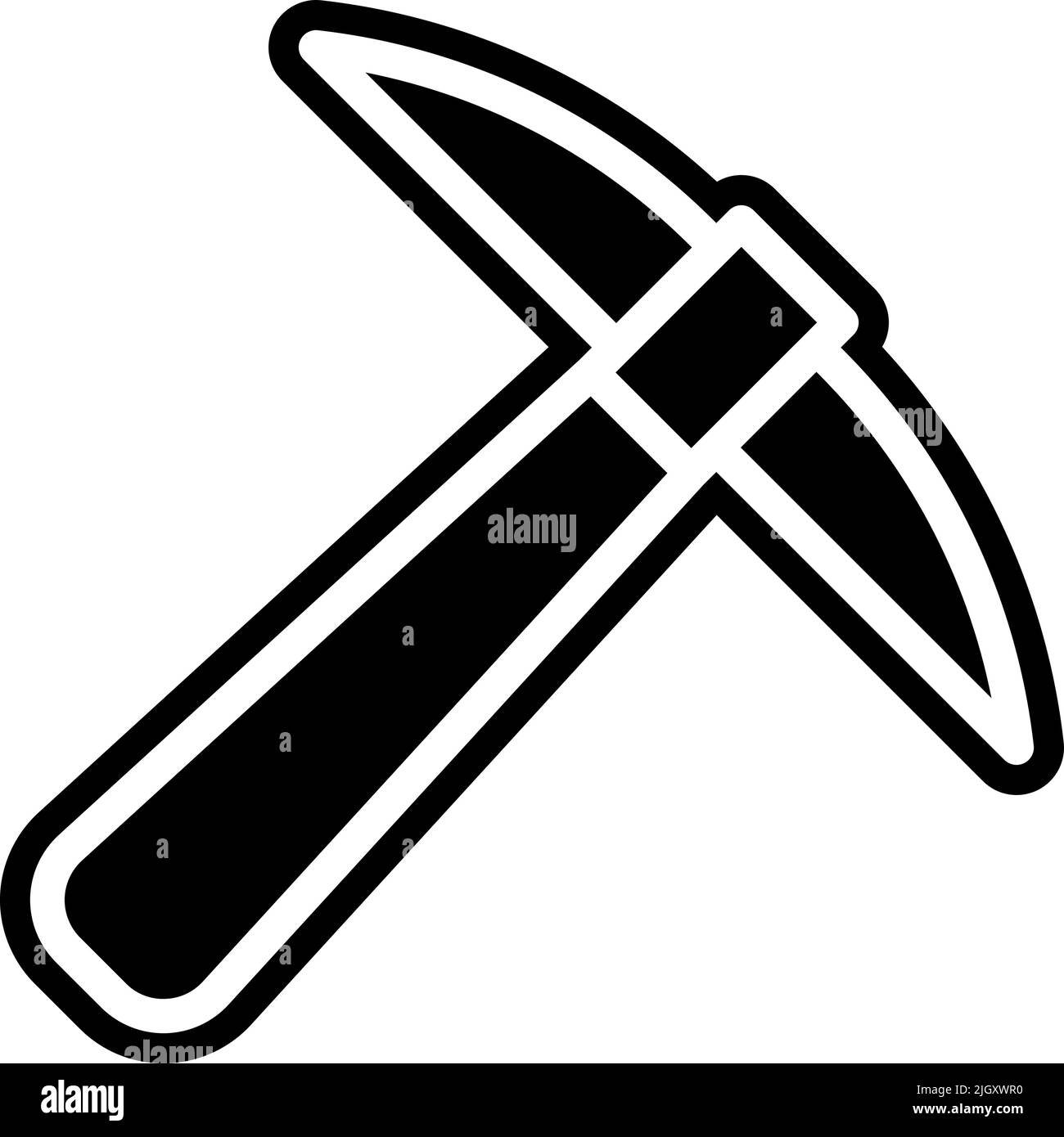 Labour day pickaxe icon . Stock Vector