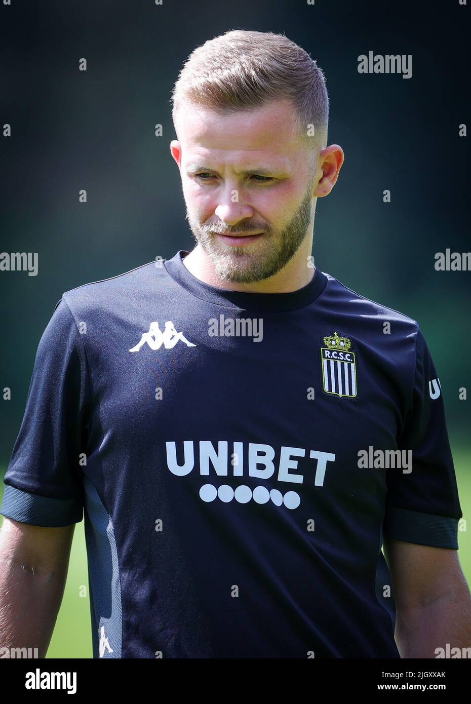 Garderen, The Netherlands. 13 July 2022, Charleroi's new player Jonas Bager  pictured during a training session of Belgian first division soccer team  Sporting Charleroi ahead of the 2022-2023 season, Wednesday 13 July