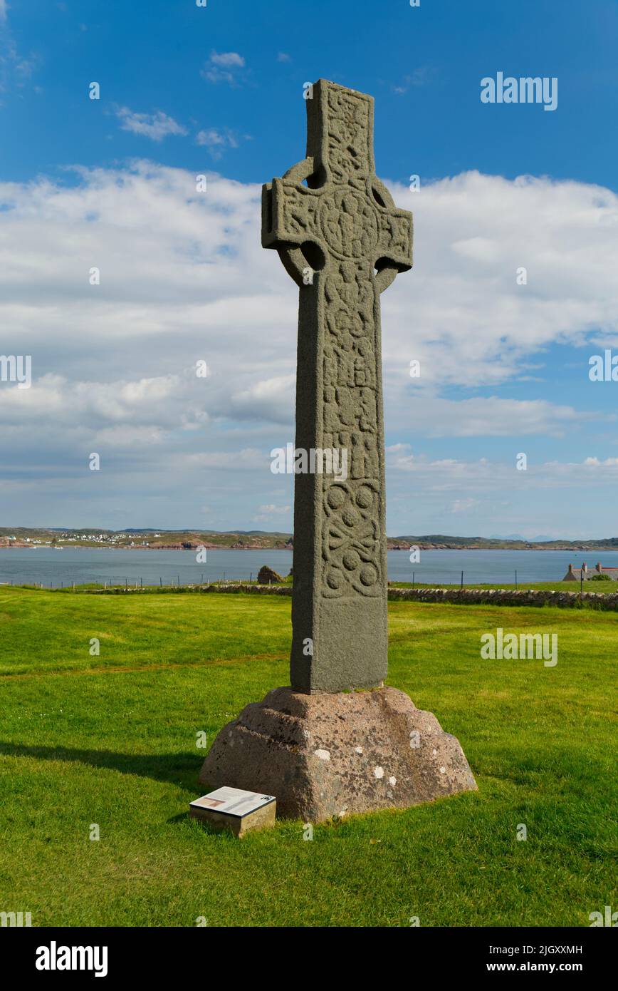 St Martin's Cross, Isle of Iona Stock Photo