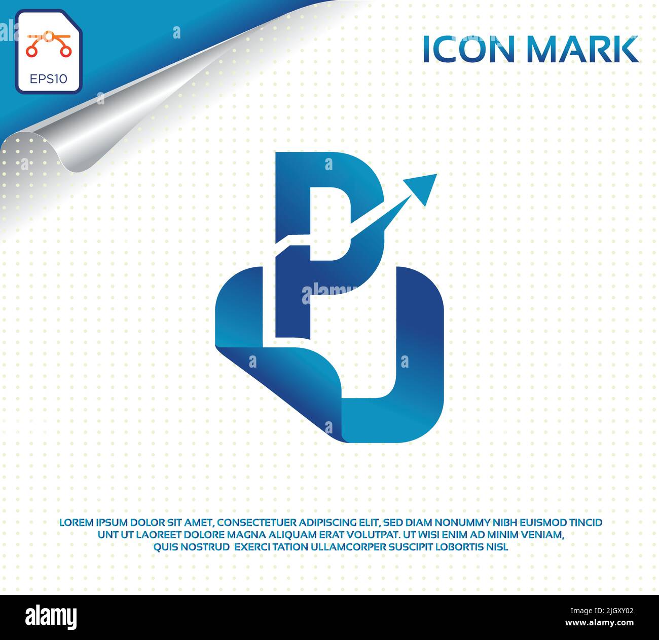 Creative letter p modern digital travel logo Stock Vector Image & Art ...