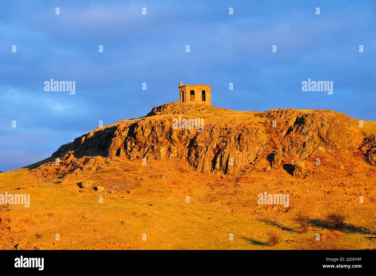 The scenic ruins of Elliston Castle, near Howwood, Scotland Stock Photo