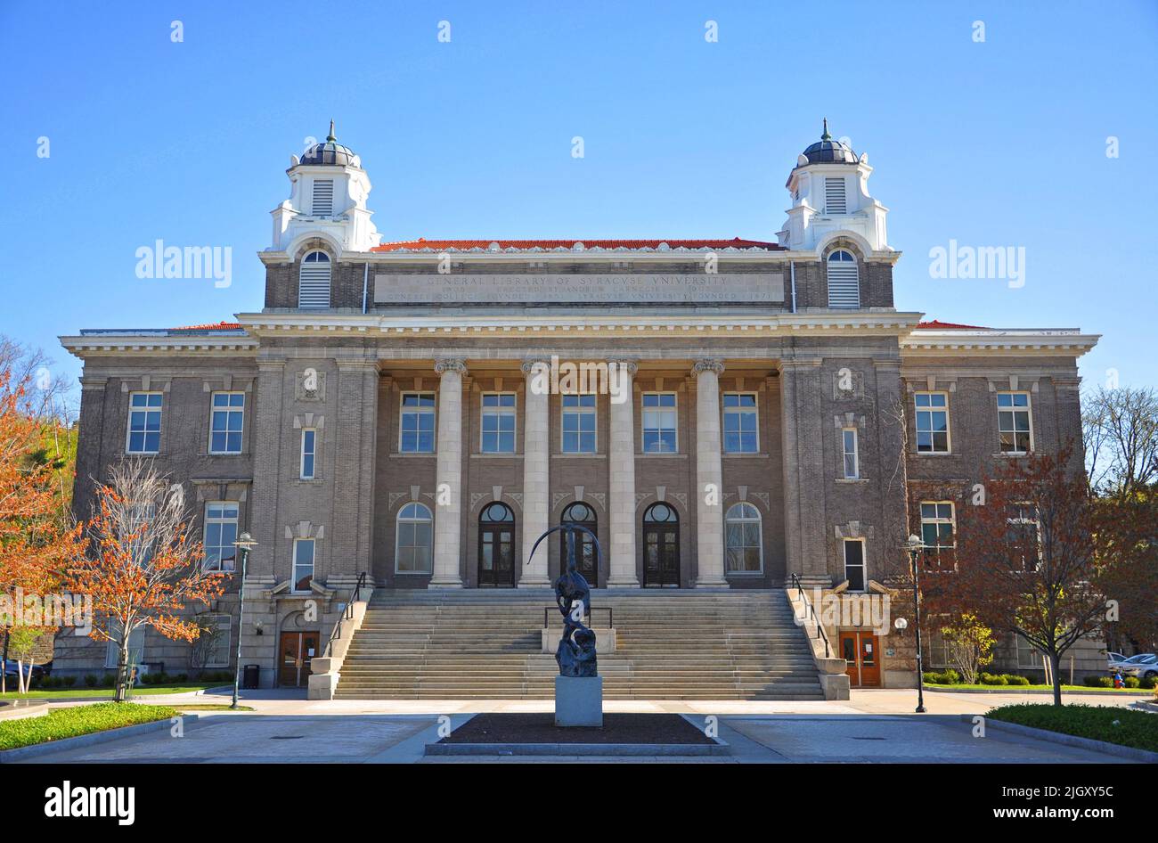 Carnegie Library was built in 1905 in campus of Syracuse University, city of Syracuse, New York State NY, USA. Stock Photo