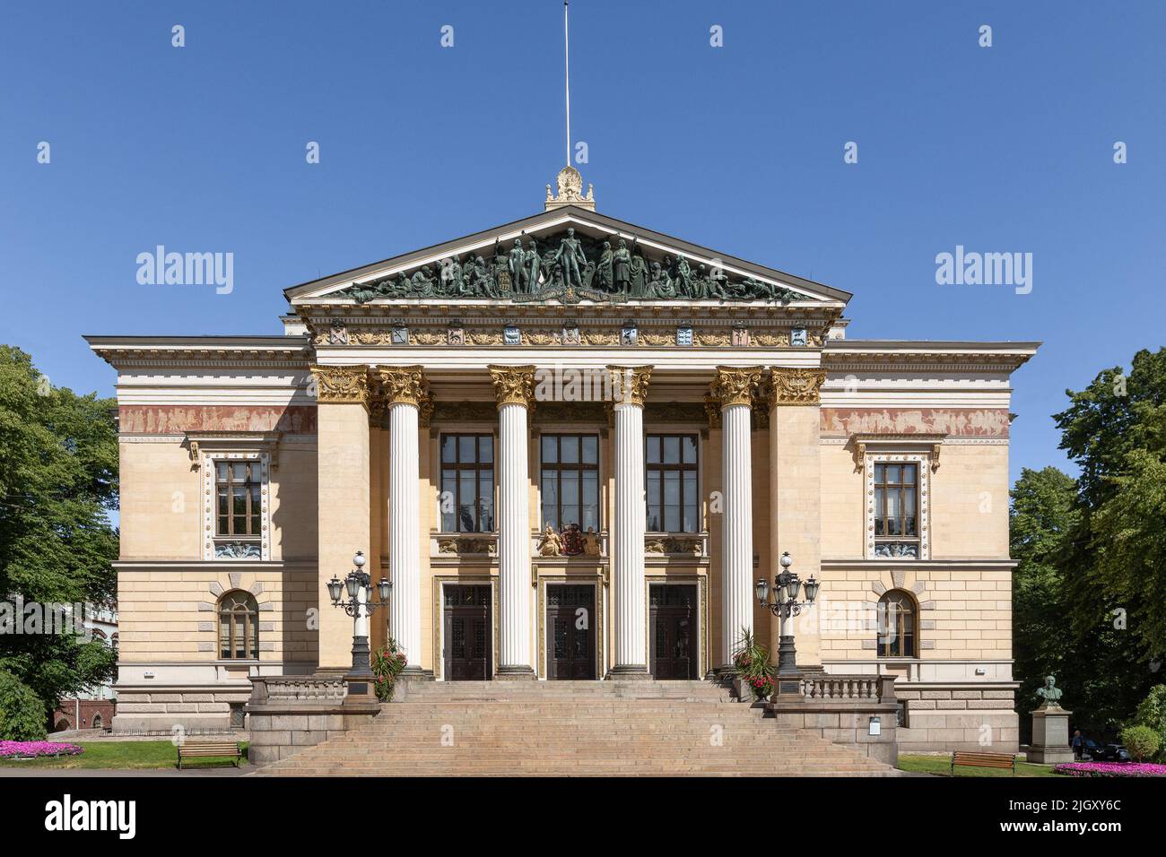 The House of the Estates in Helsinki is a prominent historic venue for important state events in Finland. Stock Photo