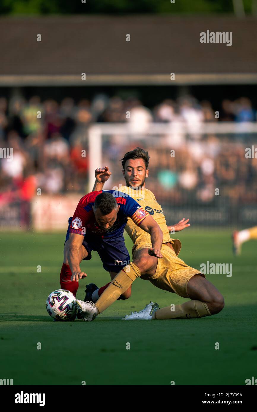Olot, Spain, 13, July, 2022.  Friendly match: Olot v FC Barcelona.  Credit: JG/Alamy Live News Stock Photo
