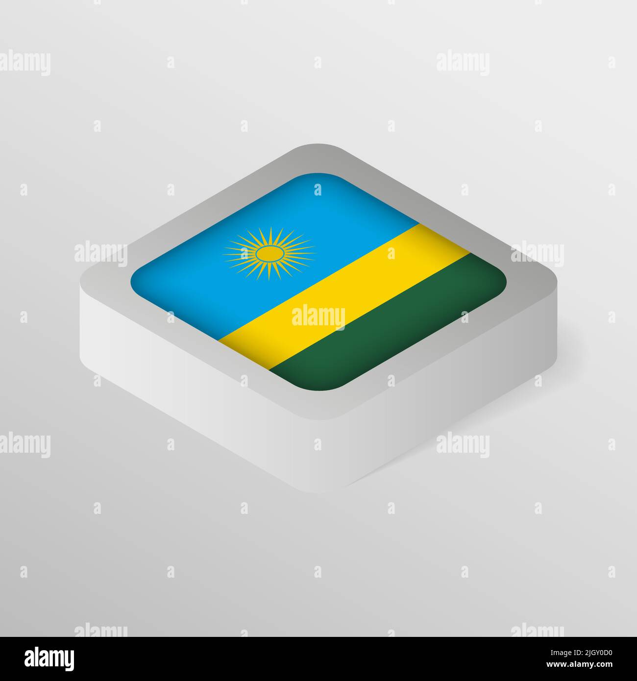 EPS10 Vector Patriotic shield with flag of Rwanda. An element of impact for the use you want to make of it. Stock Vector