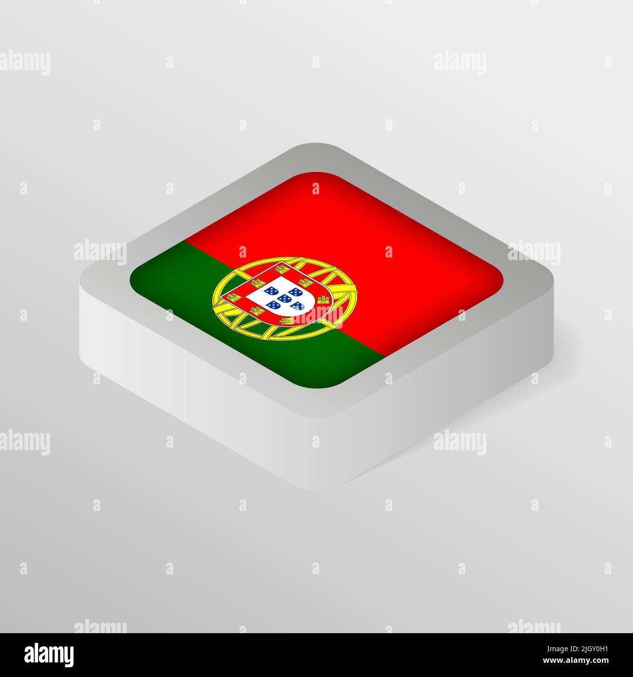 EPS10 Vector Patriotic shield with flag of Portugal. An element of impact for the use you want to make of it. Stock Vector