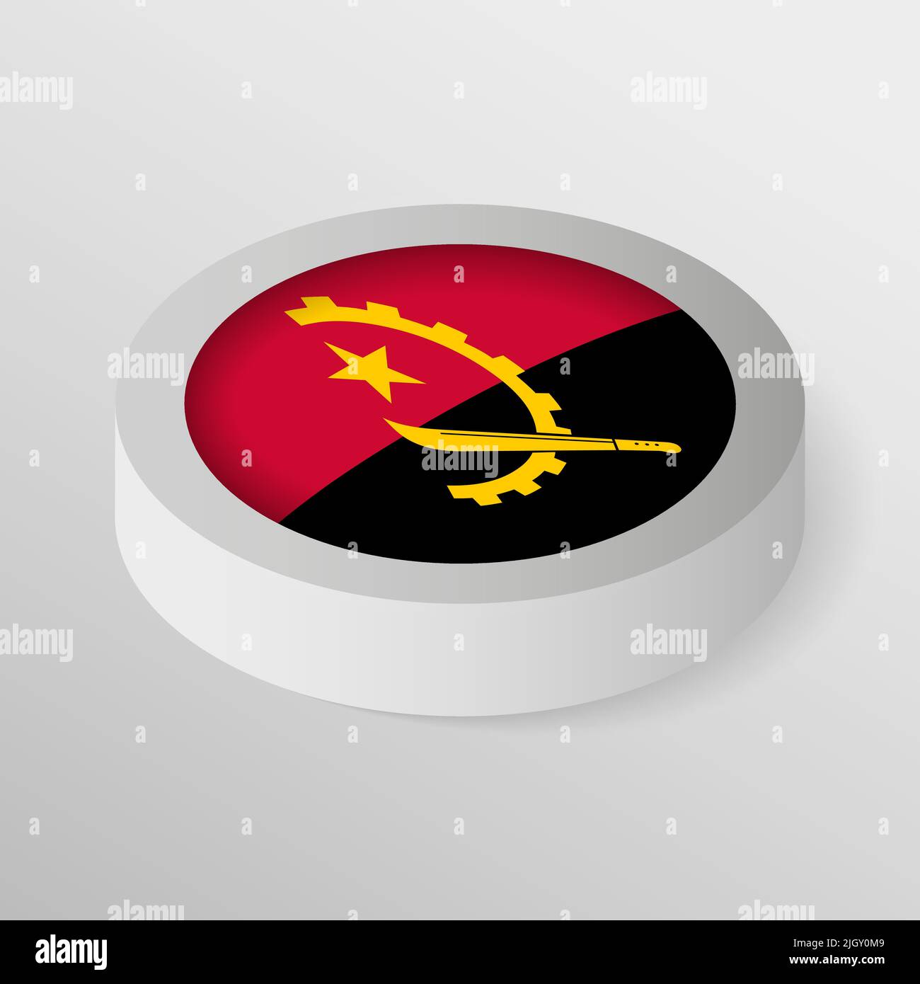 EPS10 Vector Patriotic shield with flag of Angola. An element of impact for the use you want to make of it. Stock Vector
