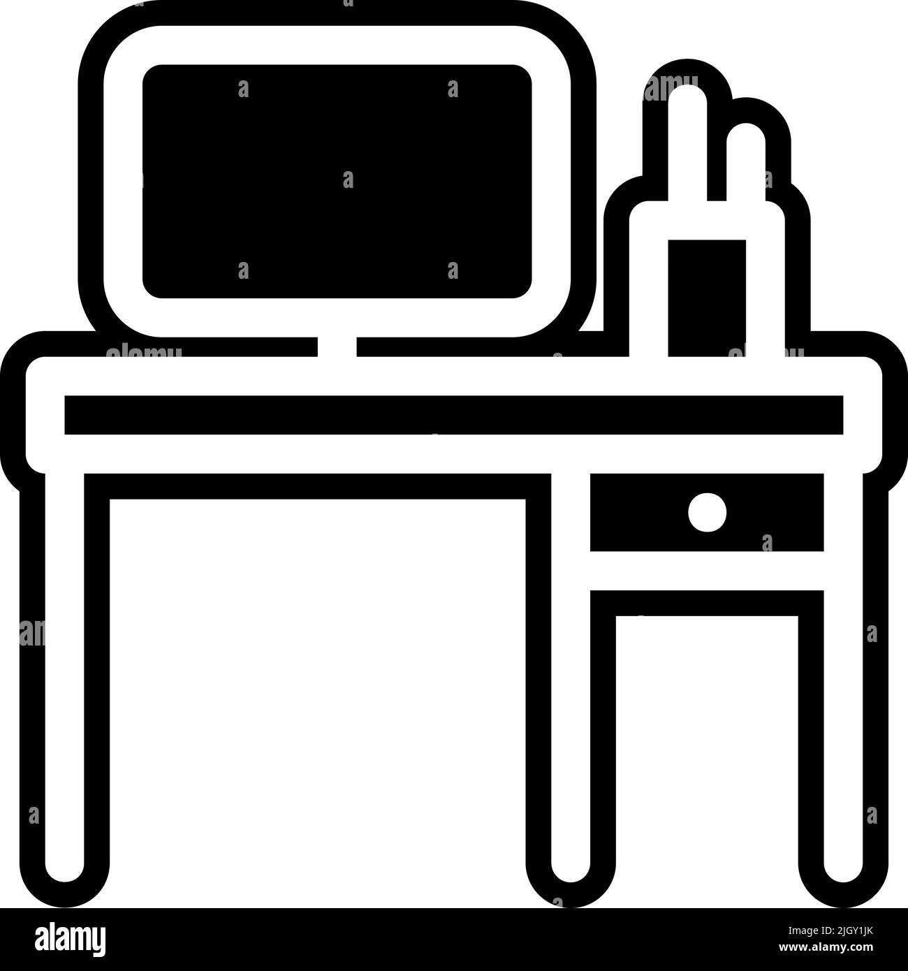 Office desk icon Stock Vector Image & Art - Alamy