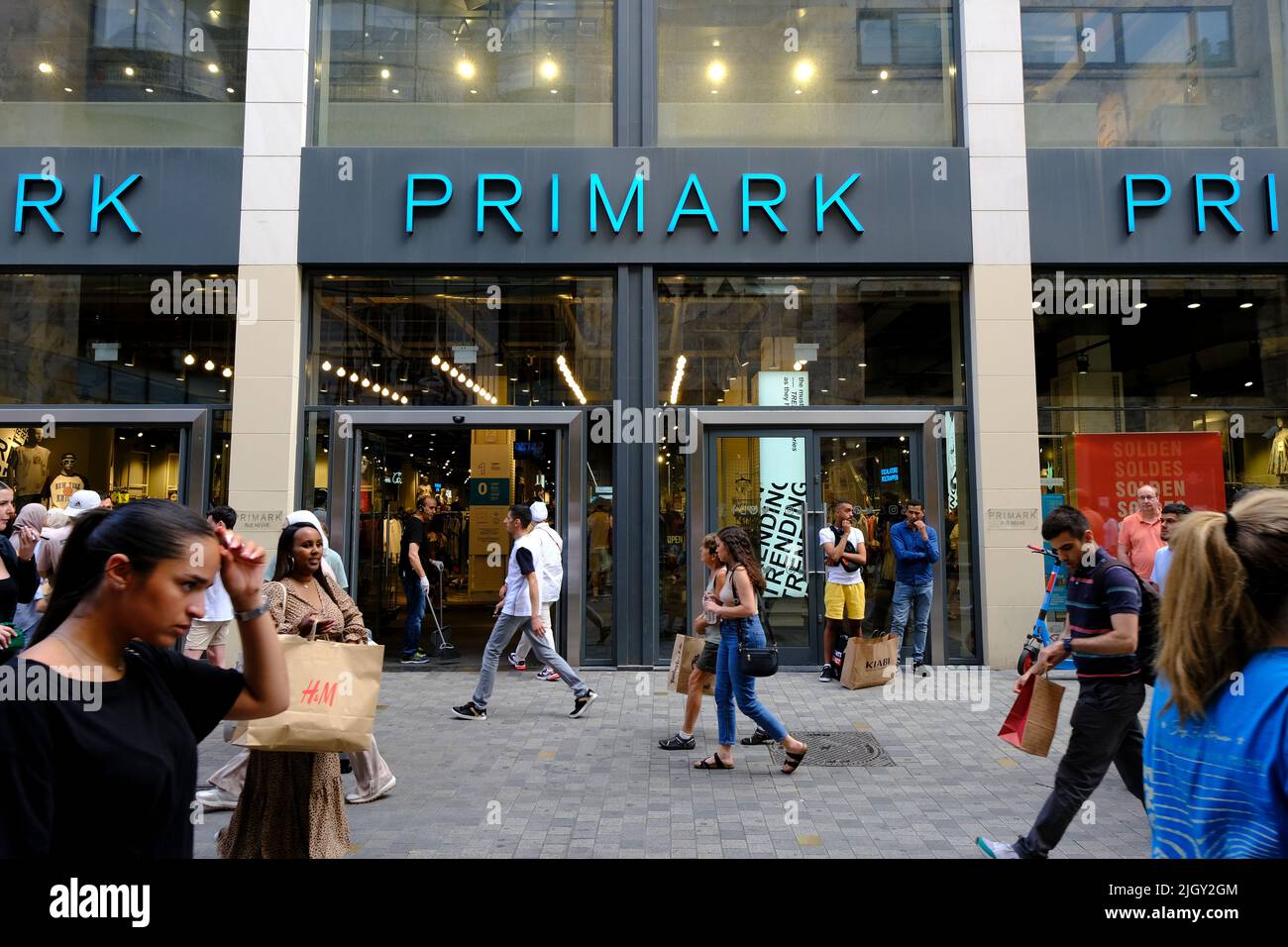 Primark shop in the center of Brussels, Belgium. Interior of Primark shop  Stock Photo - Alamy