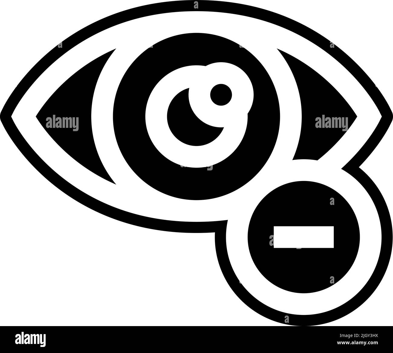 Optometrist myopia icon . Stock Vector