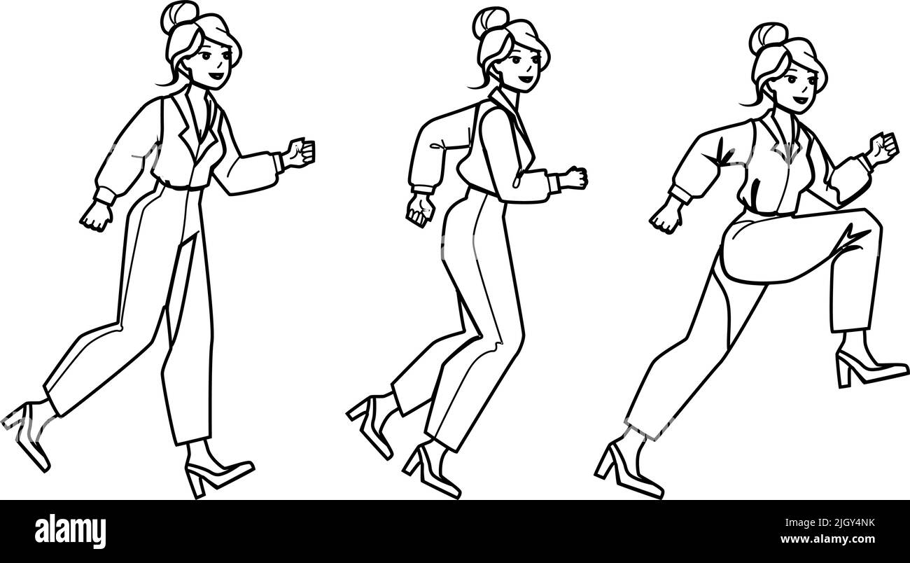 running business woman vector Stock Vector Image & Art - Alamy