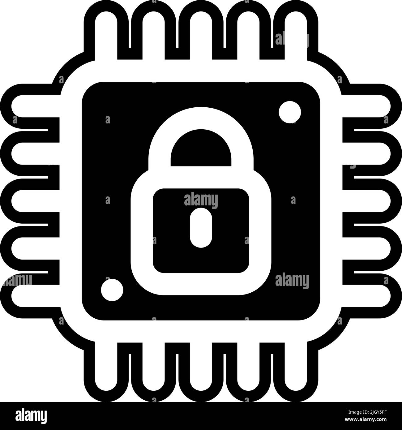 Protection and security processor icon Stock Vector Image & Art - Alamy
