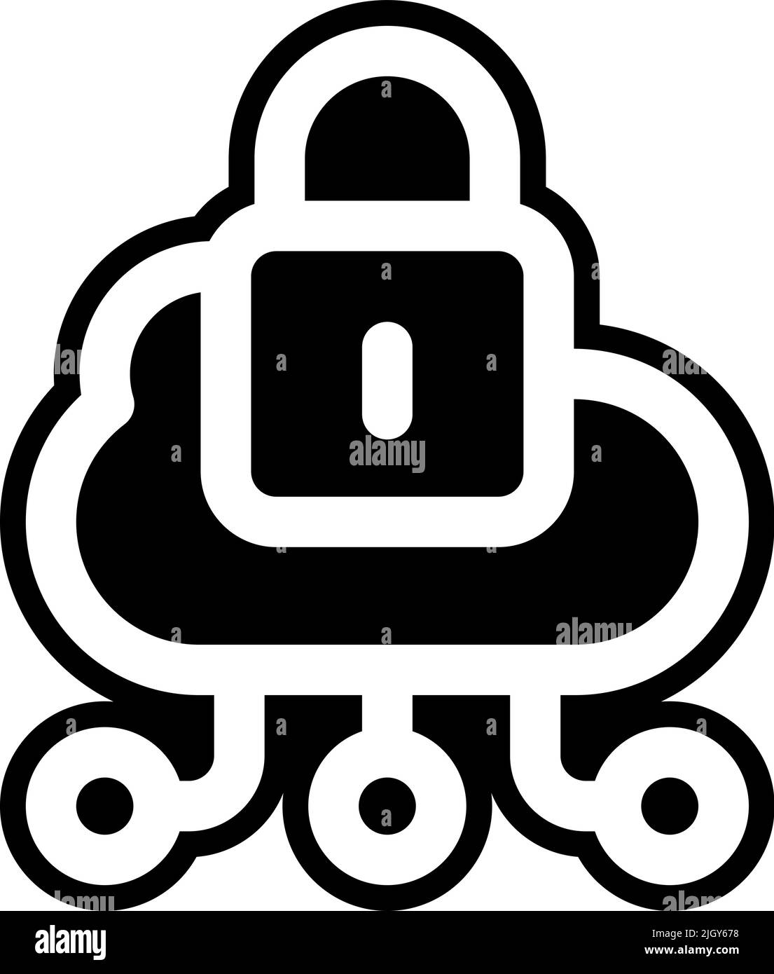 Cloud computing icon shield Black and White Stock Photos & Images - Alamy