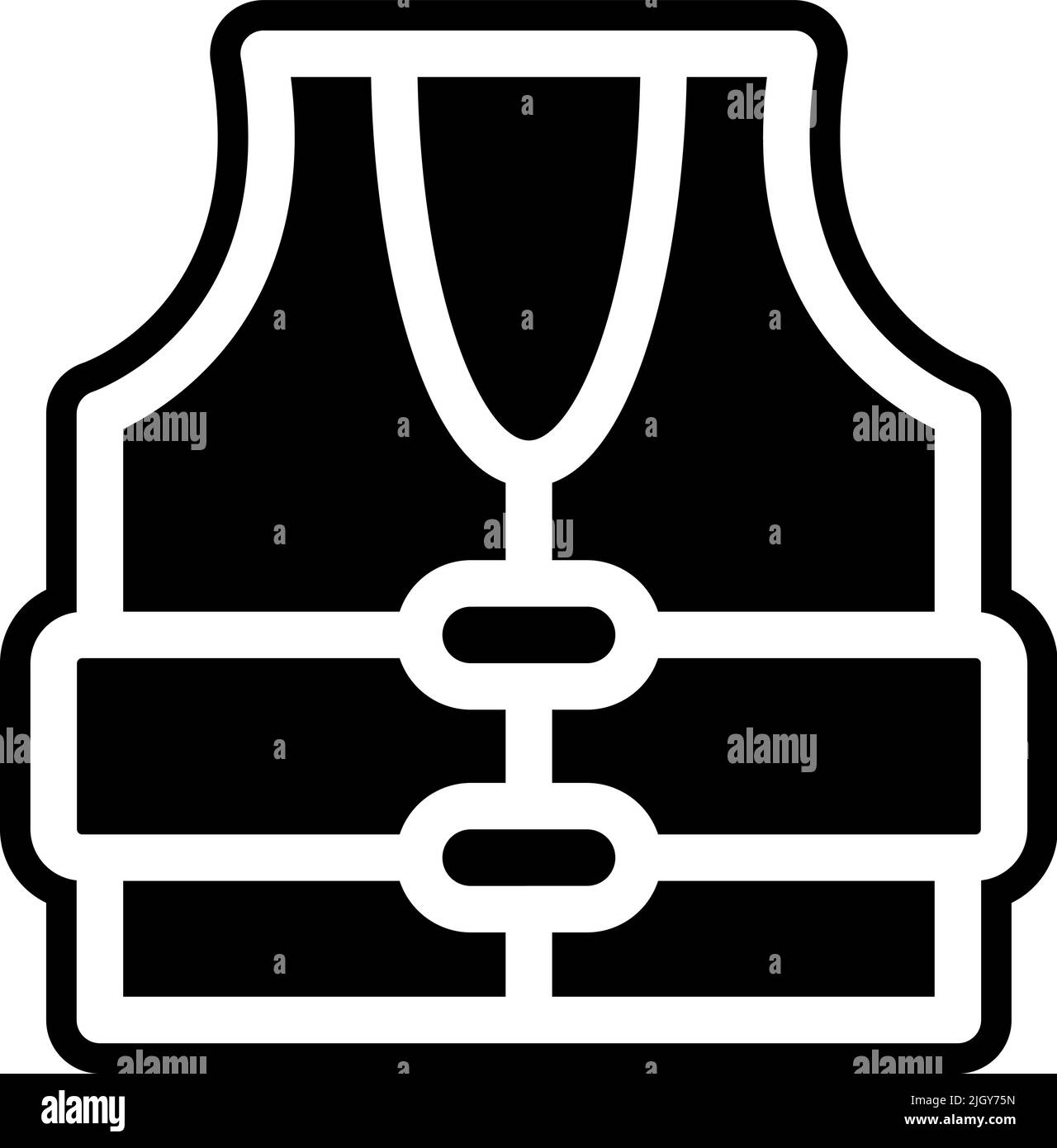 Protective equipment life vest icon . Stock Vector