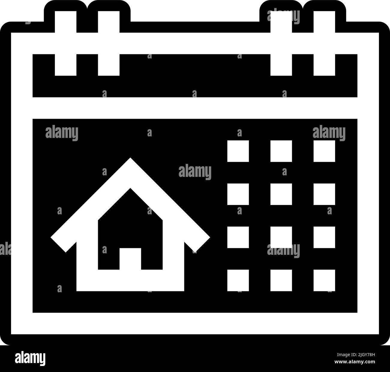Real estate calendar icon stock vector image art alamy