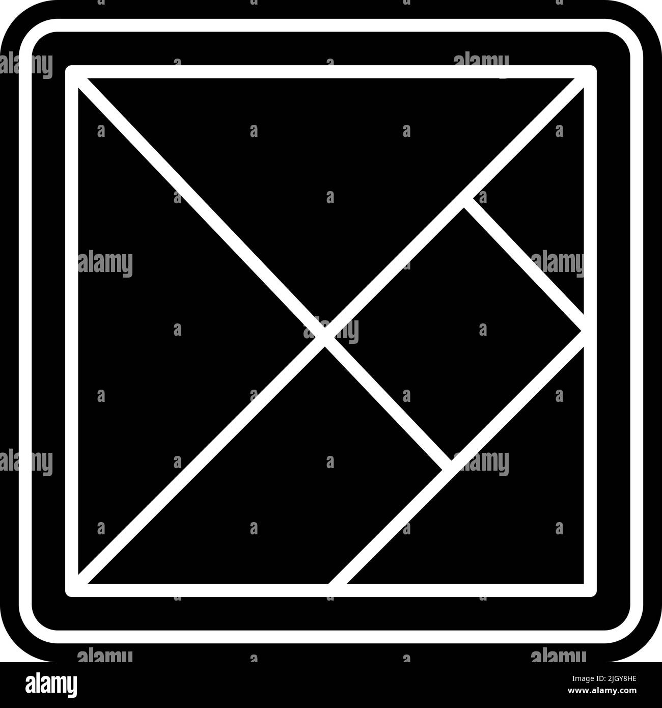 Table games tangram icon . Stock Vector