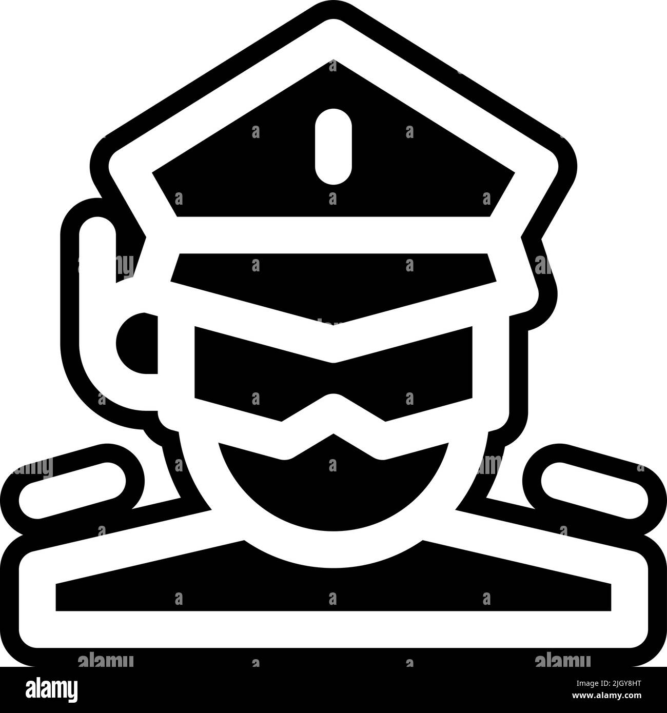 Protection and security police icon . Stock Vector