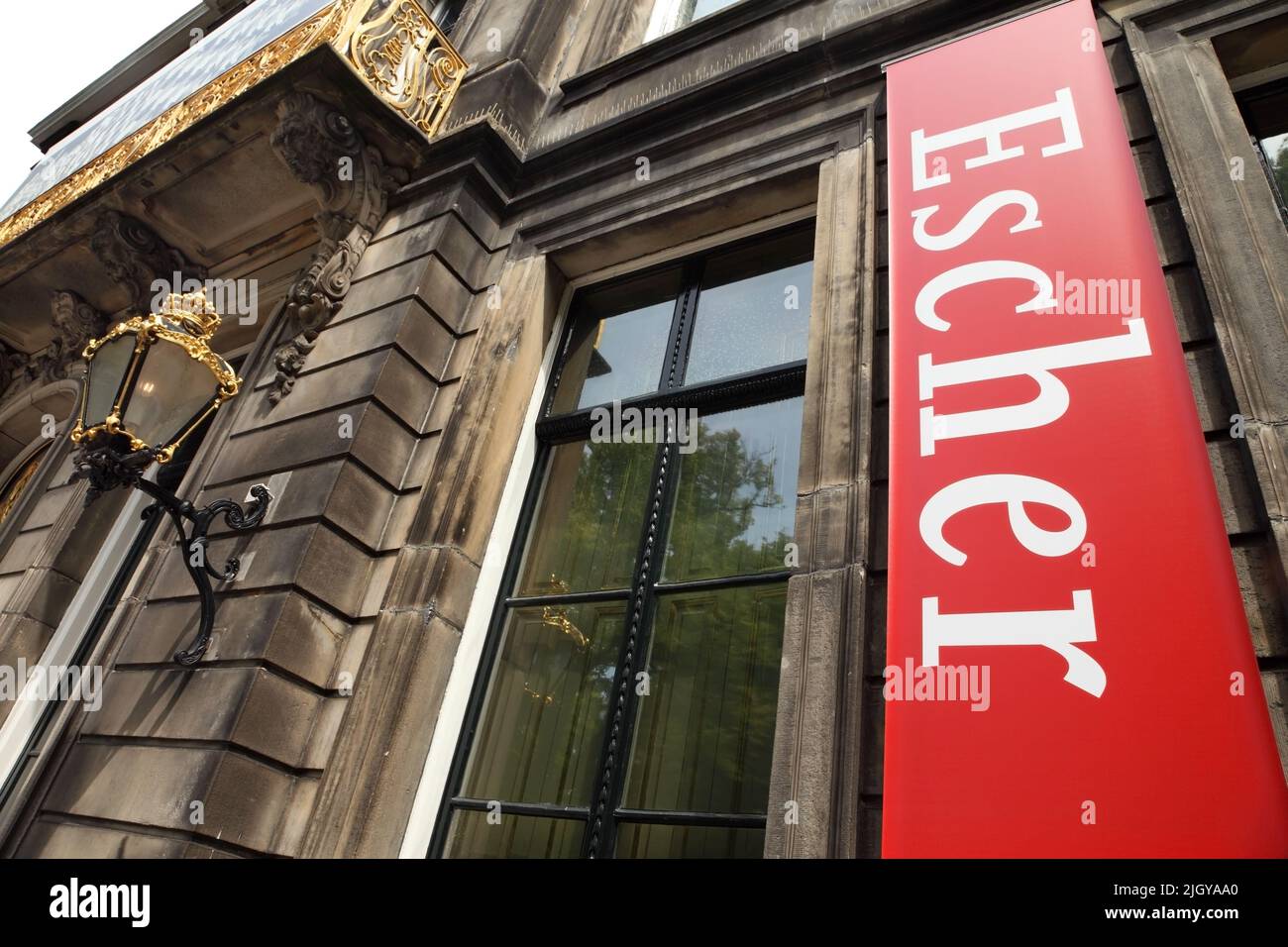 Escher in Het Paleis museum housed in the Lange Voorhout Palace, Den Haag (The Hague), Netherlands. Stock Photo