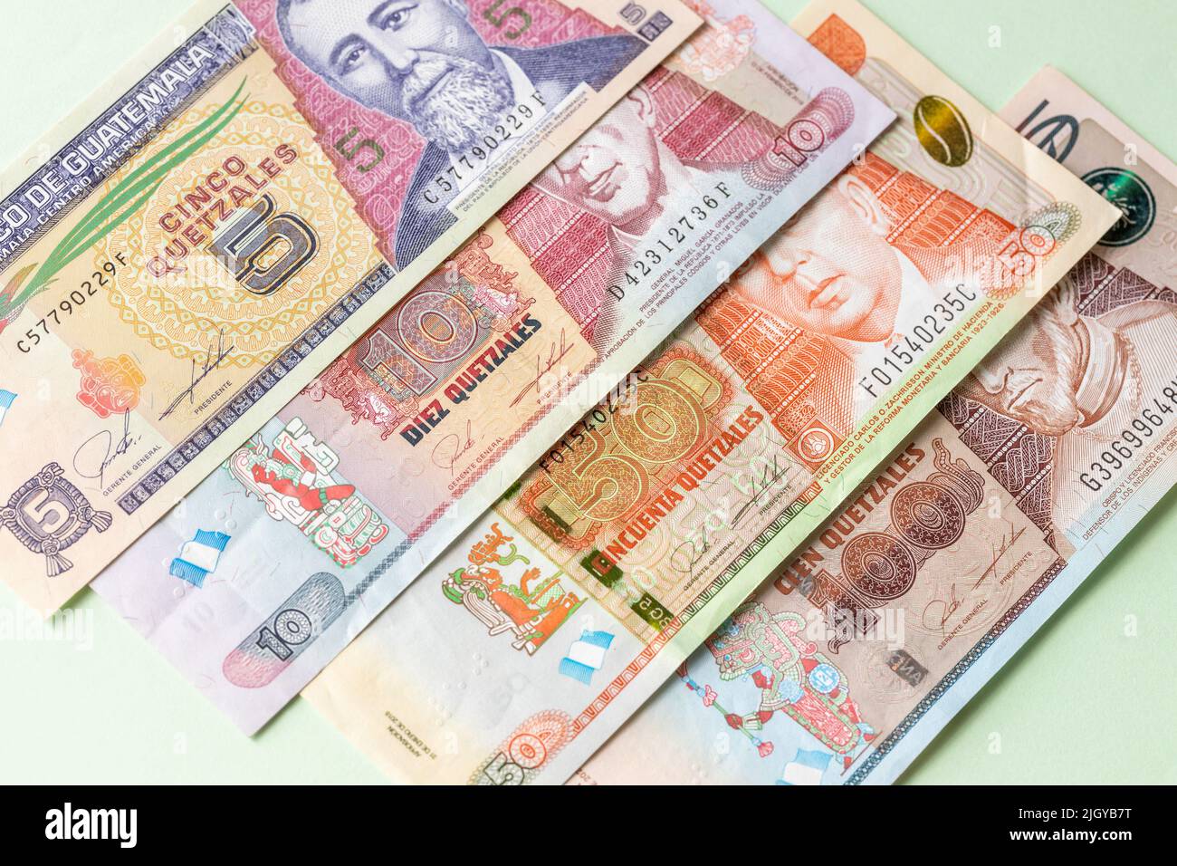 Quetrays Currency Note Guatemala quetzal currency note sign hi-res stock photography and ...