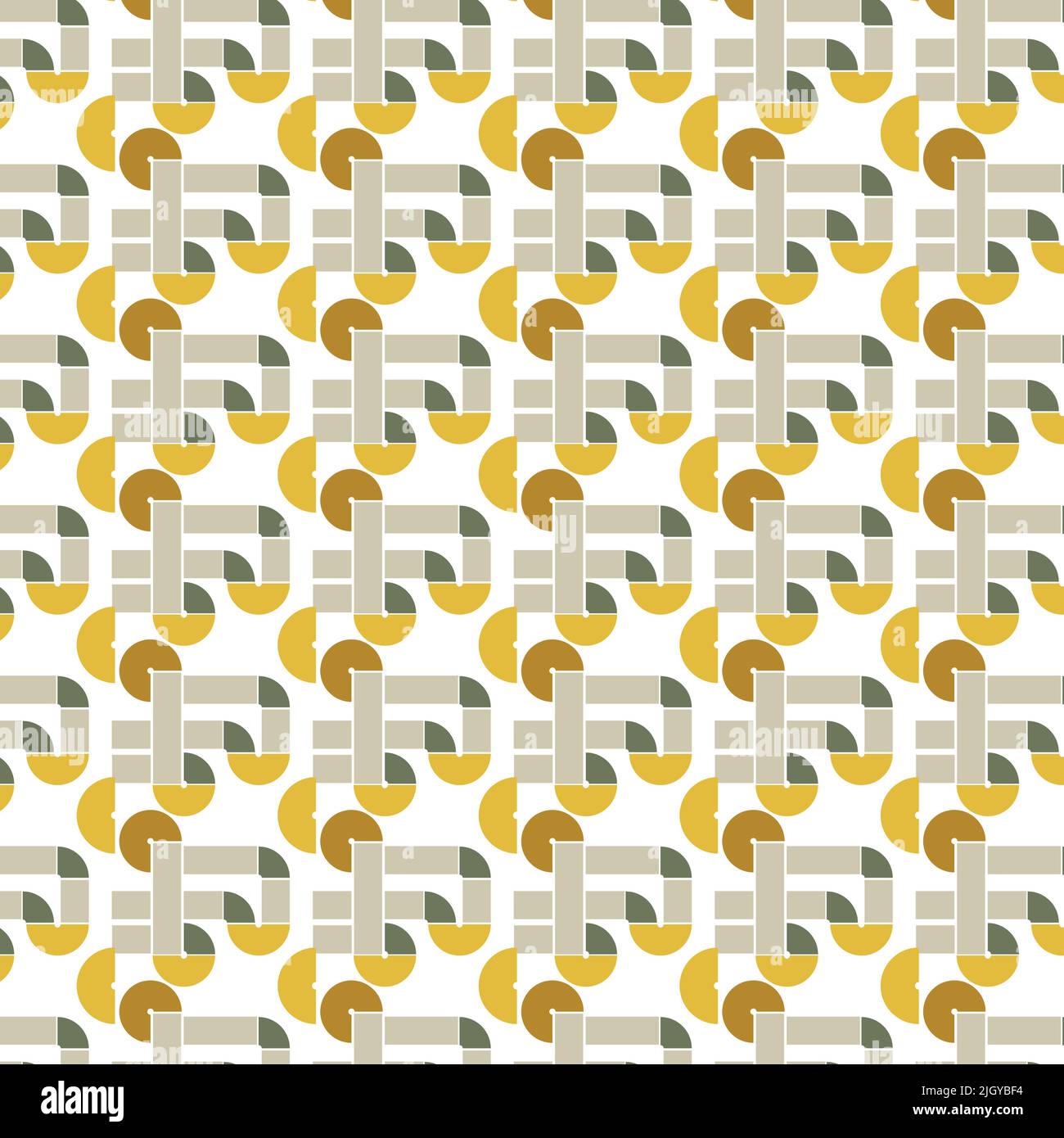 Abstract Golden Yellow Line Circle Pattern Stock Vector