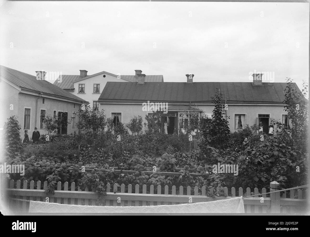 Peterska Hospital, the Sigar neighborhood, Götgatan 4, Uppsala 1890. Peterska Hospital, The Sigar Neighborhood, Götgatan 4, Uppsala 1890 Stock Photo