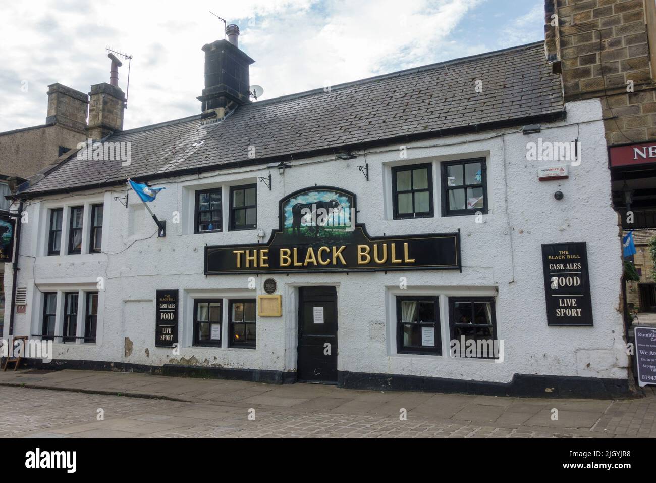 The Black Bull public house in Otley, West Yorkshire, UK Stock Photo