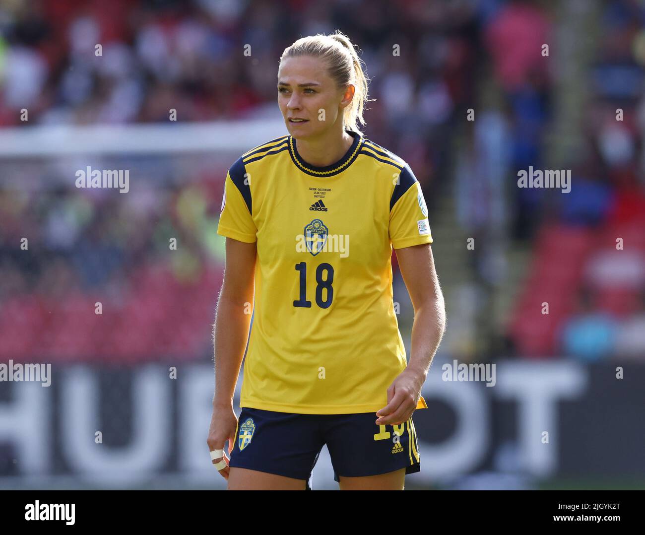 Sheffield, England, 13th July 2022. Fridolina Rolfo of Sweden during
