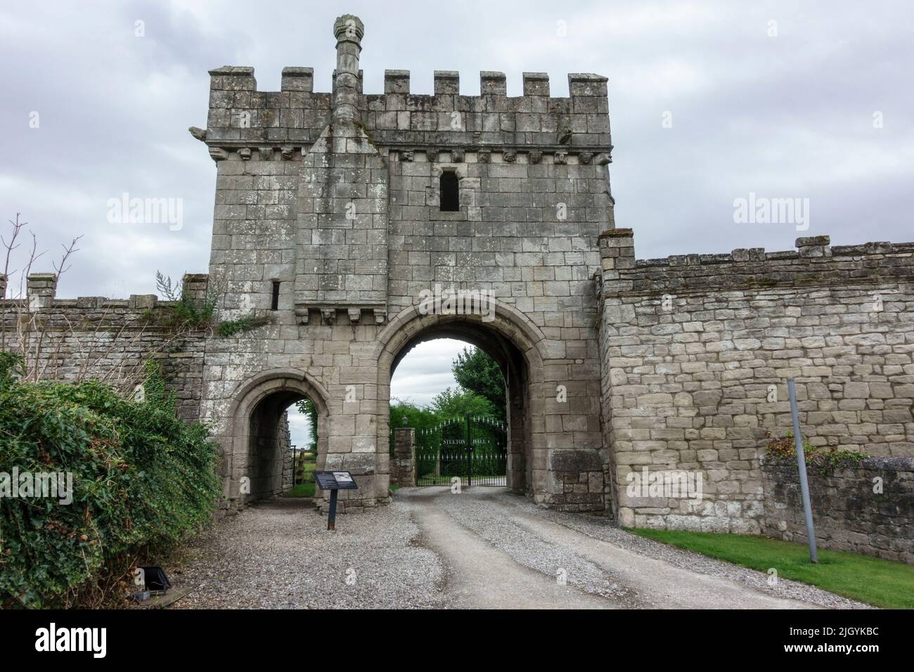The Steeton Hall Gateway, South Milford, North Yorkshire, UK Stock