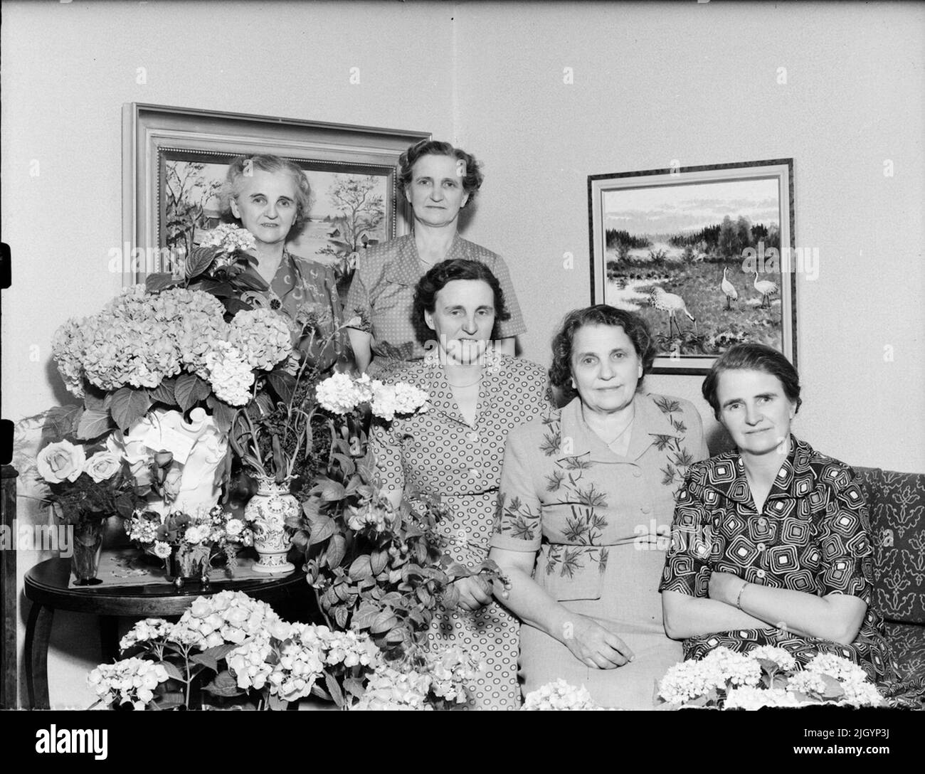 Five women in housing hi-res stock photography and images - Alamy