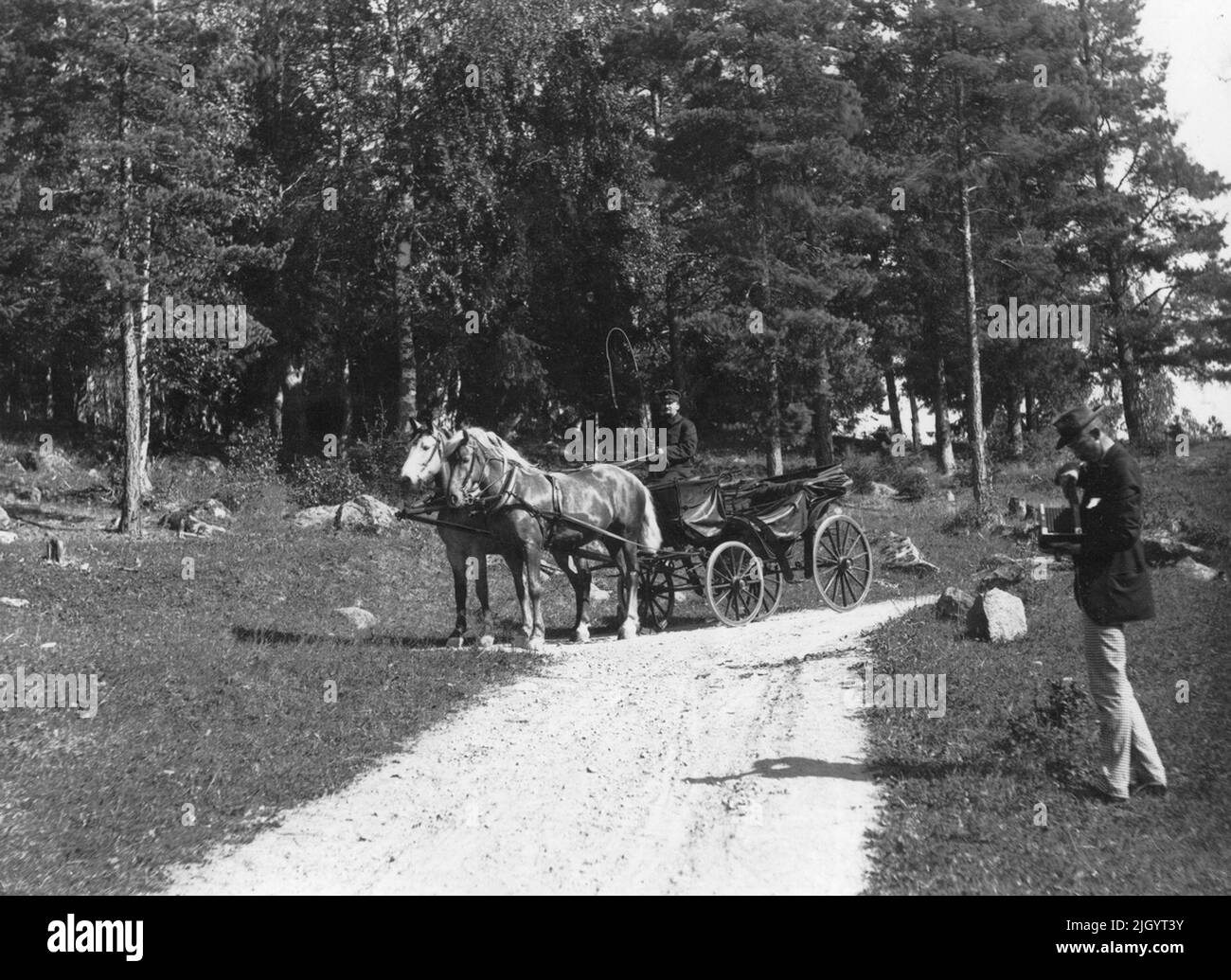 Horse range photographed by Gustaf Askberg, Gottsunda Kvarn, Uppsala Probably 1887. Horse Range Photographed by Gustaf Askberg, Gottsunda Kvarn, Uppsala Probly 1887 Stock Photo