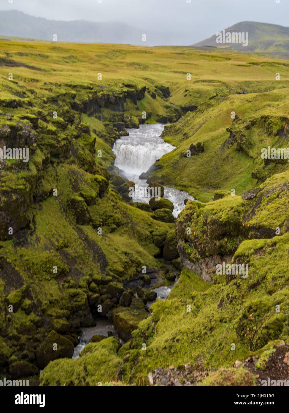 Steinbogafoss is the third major waterfall about ½ mile upstream of ...