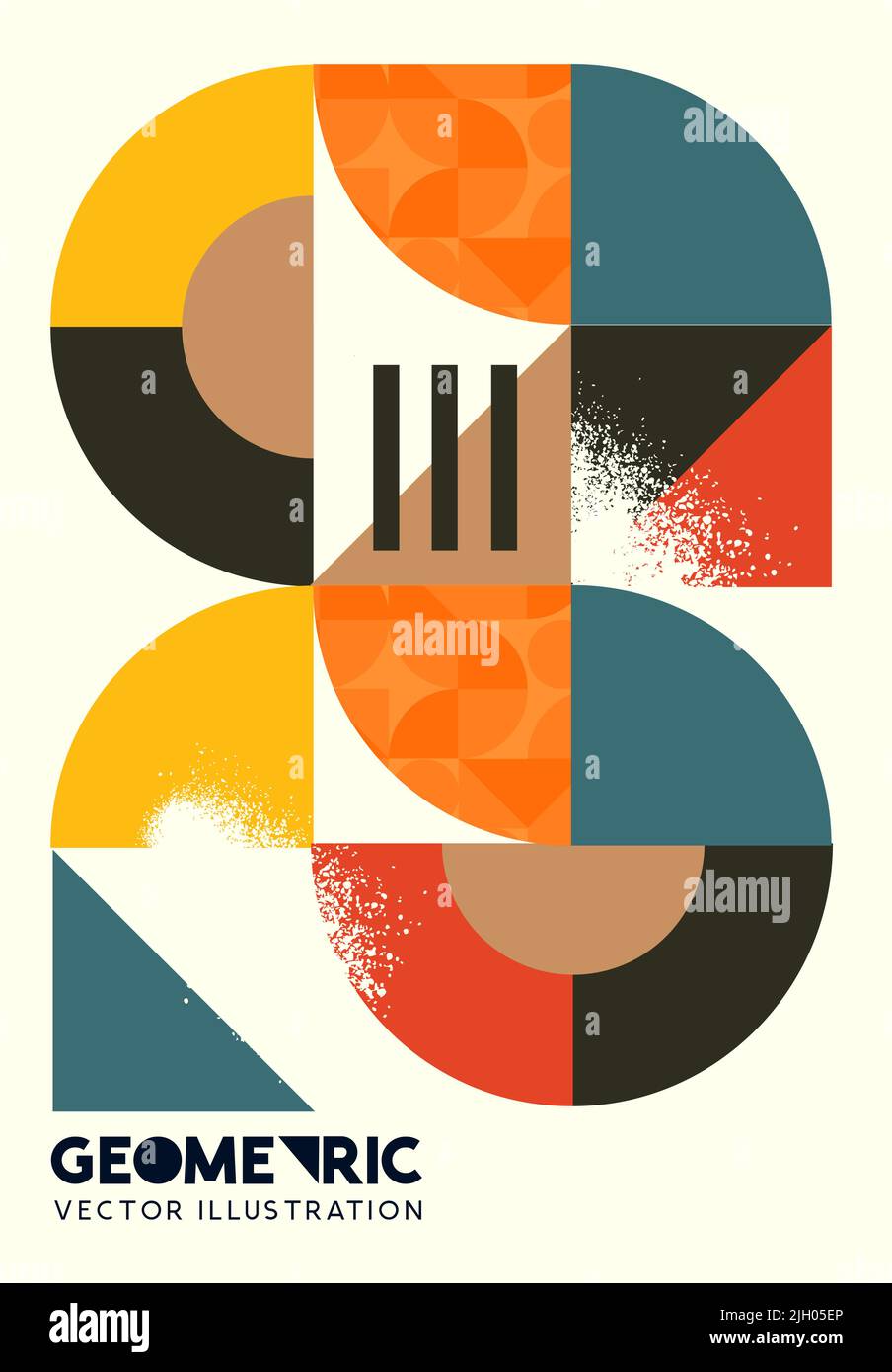 Bold and abstract geometric pattern layout. Vector illustration Stock Vector