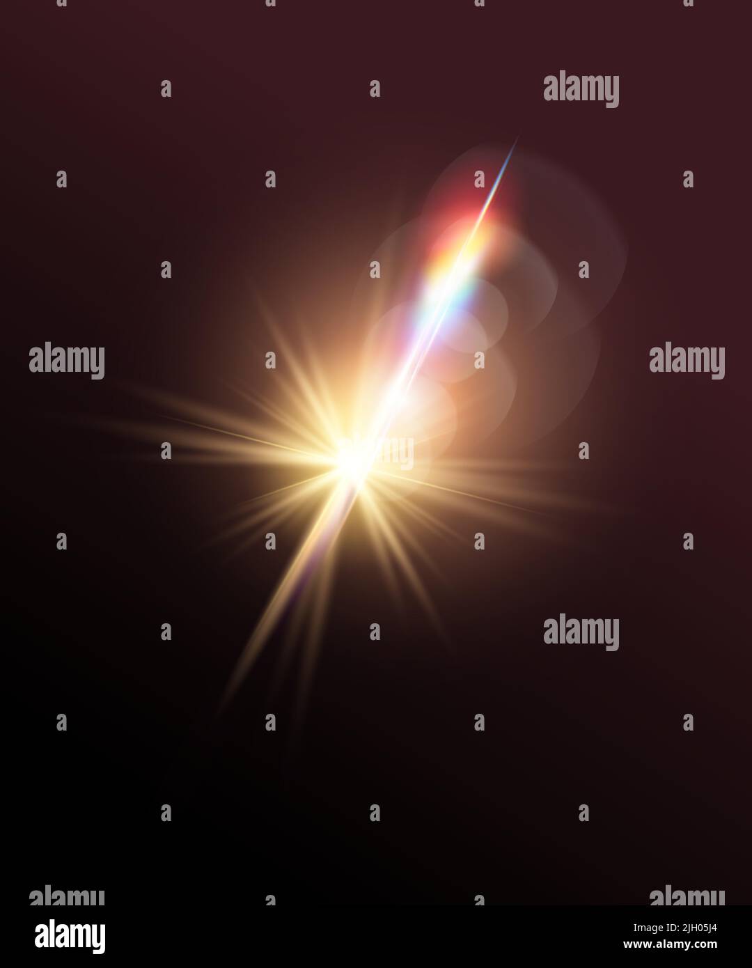 Transparent sun lens flare effect. Vector illustration. Stock Vector