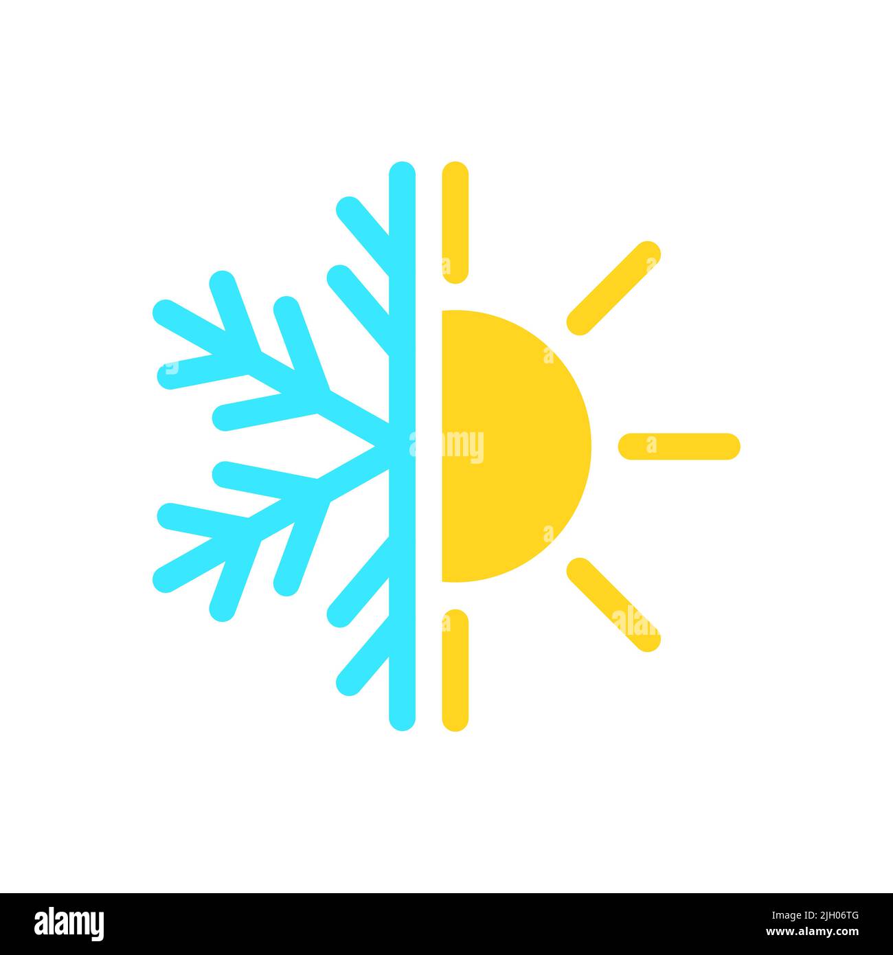 Air con icon, cold and hot temperature, vector illustration Stock